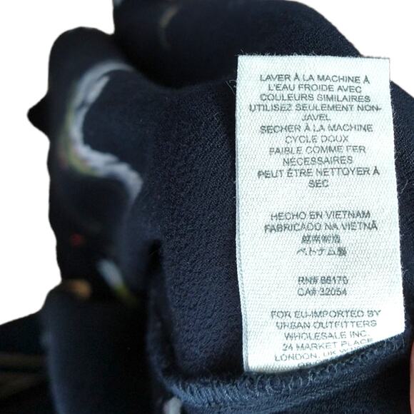 Free People Time On My Side Black Floral Dress size XS - Picture 7 of 8